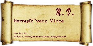 Mernyávecz Vince névjegykártya
